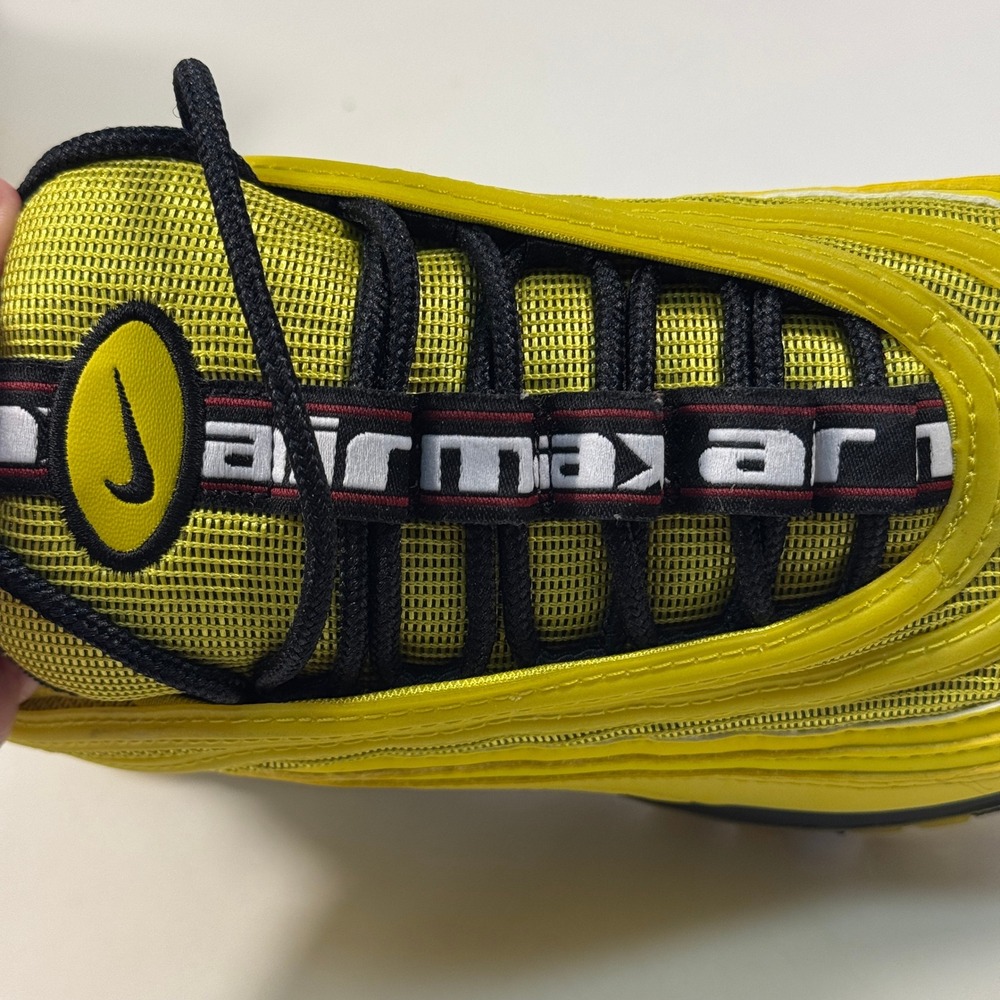 Nike Air Max 97 GS Yellow Black Running Shoes‎ Youth 6Y - Picture 7 of 10